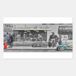 HWY 51 Silver Rectangular Sticker