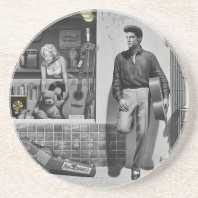 HWY 51 Silver Sandstone Coaster (Front)