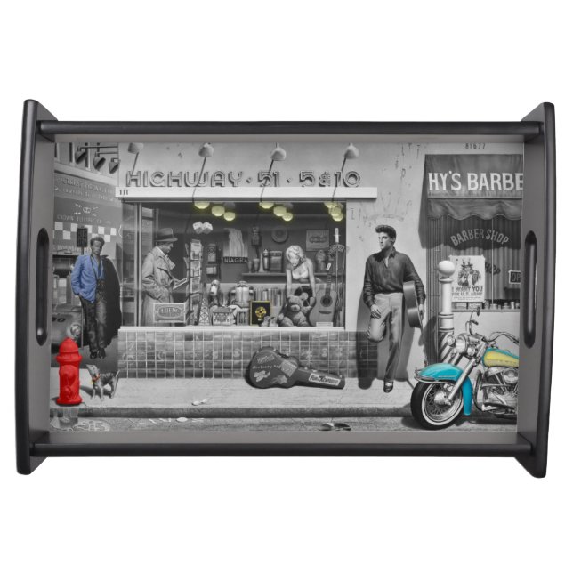 HWY 51 Silver Serving Tray (Front)