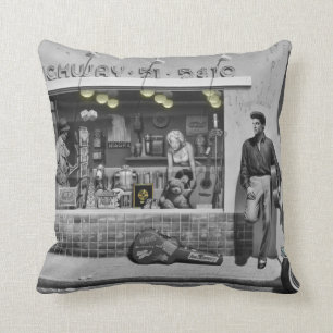 HWY 51 Silver Throw Pillow
