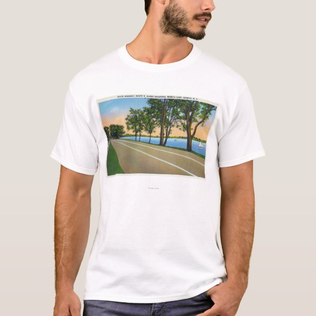 Hwy Route 5 View of Seneca Lake T-Shirt (Front)