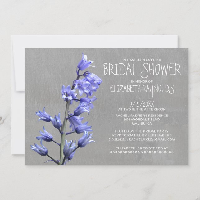 Hyacinth Bridal Shower Invitations (Front)