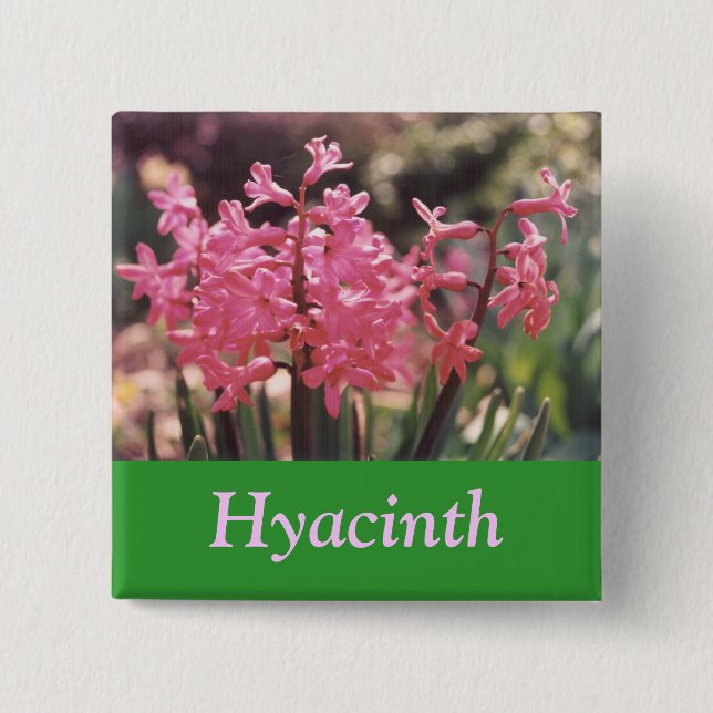 Hyacinth Cluster Pinback Button (Front)