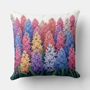 hyacinth flowers pillow 
