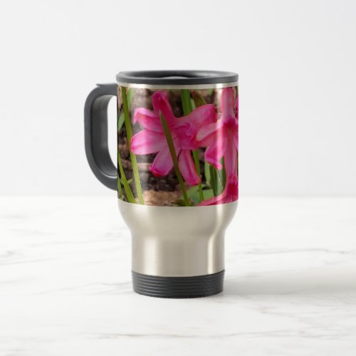 hyacinth flowers        travel mug