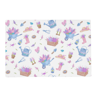 Hyacinth Garden Floral White Placemat