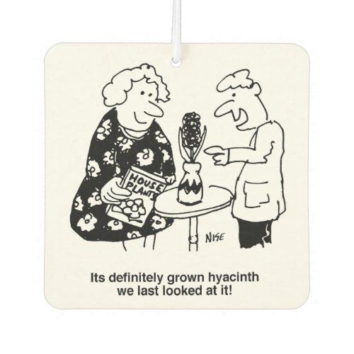 Hyacinth House Plant Pun Cartoon Air Freshener