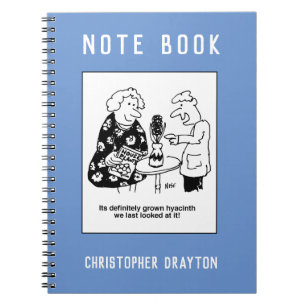 Hyacinth House Plant Pun Cartoon Notebook