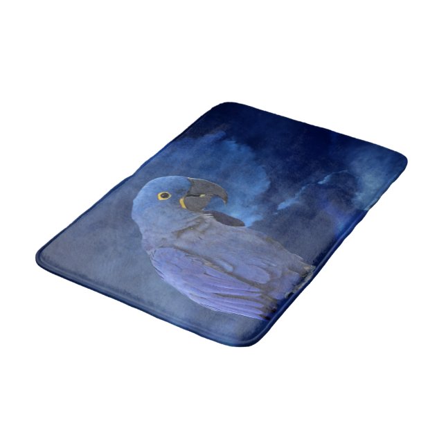 Hyacinth Macaw Bathroom Mat (Angled)