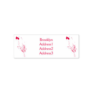 Hyacinth macaw bird cartoon illustration self-inking stamp