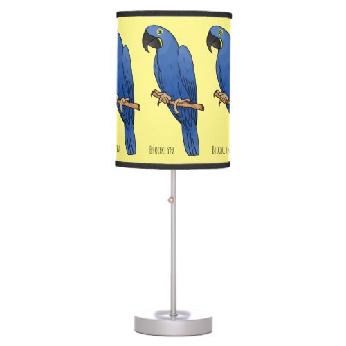 Hyacinth macaw bird cartoon illustration table lamp