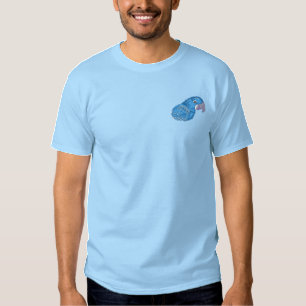 Hyacinth Macaw Embroidered T-Shirt