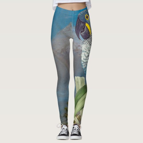 Hyacinth Macaw Parrot Bird All Over Print Leggings