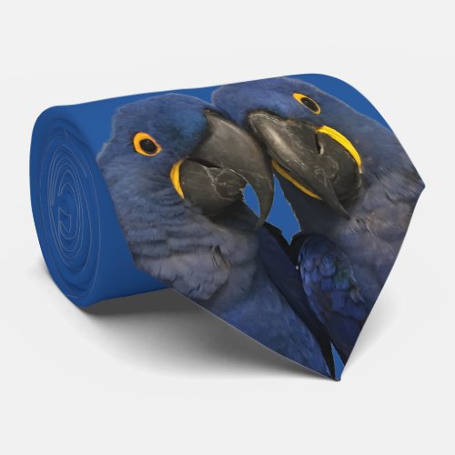 Hyacinth Macaw Parrot Bird Rare Blue Neck Tie
