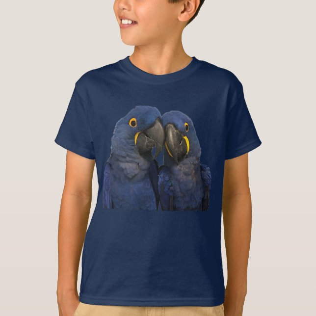 Hyacinth Macaw Parrot Bird Rare Blue T-Shirt (Front)
