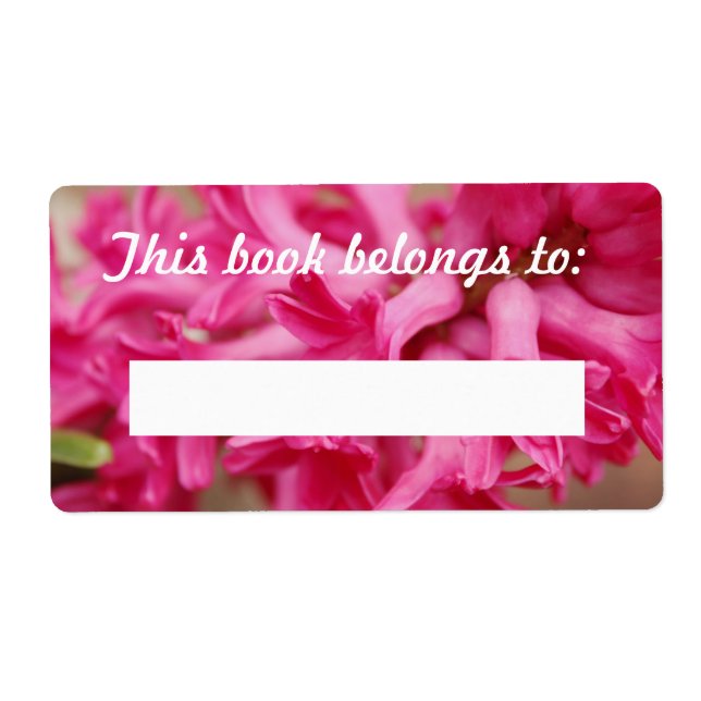 Hyacinth Pink Book Label (Front)
