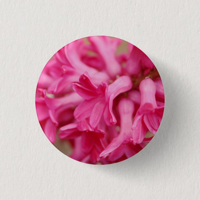 Hyacinth Pink Button (Front)