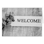 Hyacinth Purple Wood Sign Spring Floral Welcome (Front Horizontal)