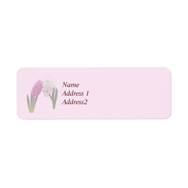 Hyacinths In Love Save the Date Label (Front)