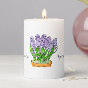Hyacinths pillar candle