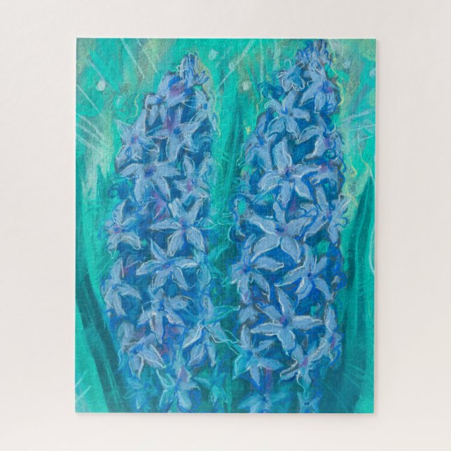 Hyacinths Sping Flower Easter Gift Floral Painting Jigsaw Puzzle (Vertical)