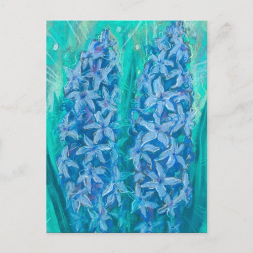 Hyacinths Sping Flower Easter Gift Floral Painting Postcard