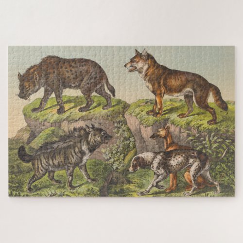 Hyaena Hyena Wolf and Dog Jigsaw Puzzle