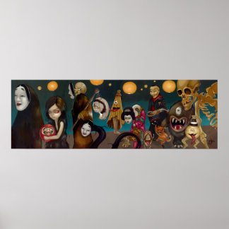 Hyakki Yakō gothic japanese yokai Art Print