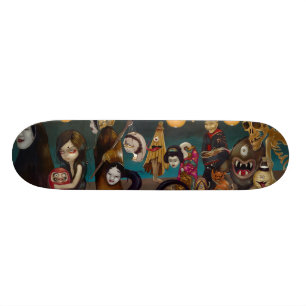Hyakki Yako japan yokai gothic Skateboard Deck