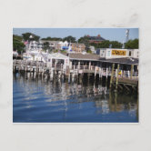 Vintage Postcard, Fishing Boats, Hyannis Harbor, Cape Cod, Massachusetts