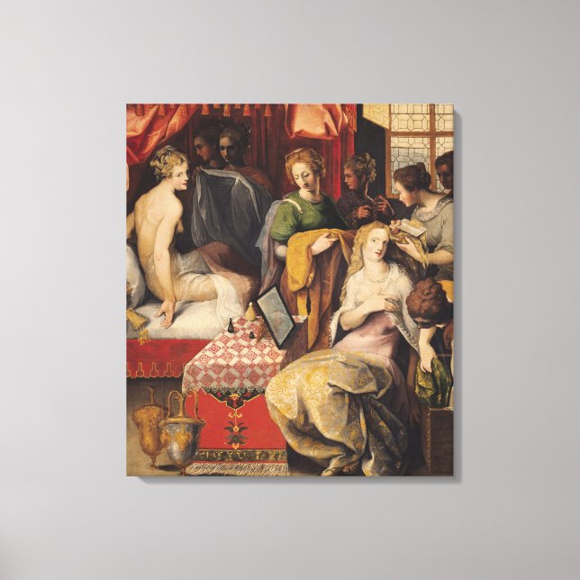Hyante and Climene at their Toilet Canvas Print (Front)