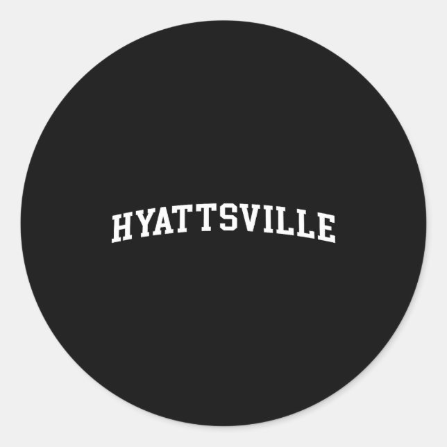 Hyattsville  classic round sticker (Front)