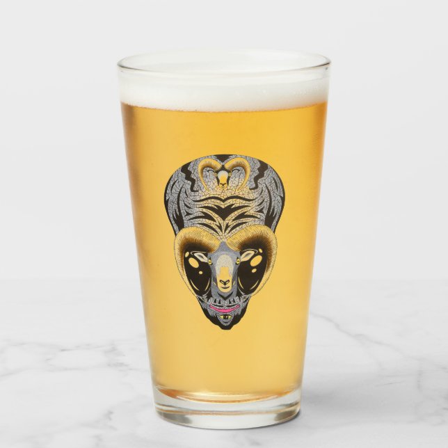 Hybrid Alien Goat Head Glass (Front Filled)
