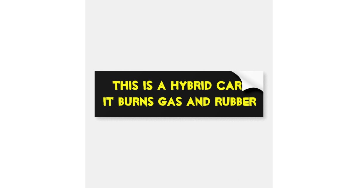 Hybrid car bumper sticker Zazzle
