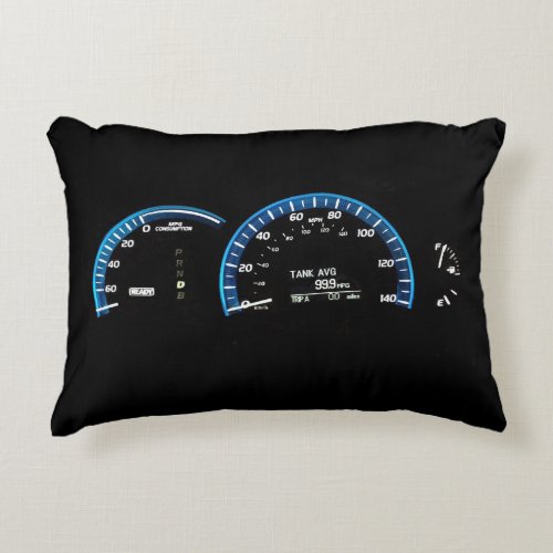 Hybrid Car Instrument Cluster Accent Pillow