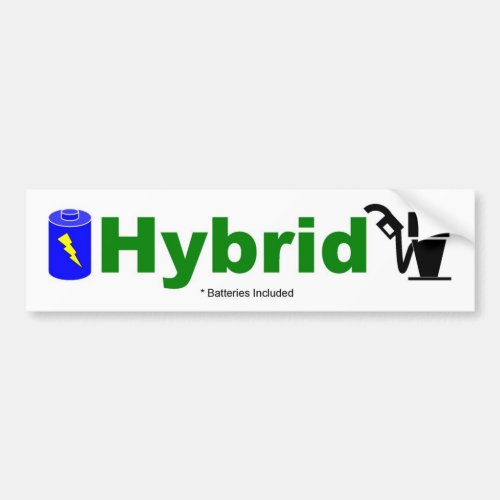 HYBRID colorful pump and battery included Bumper Sticker