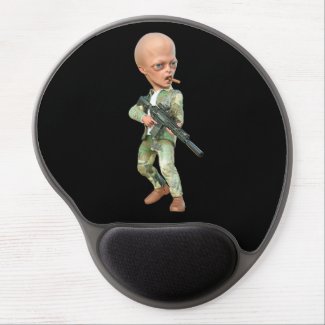 Hybrid Dave Ready For Action Padded Mousepad