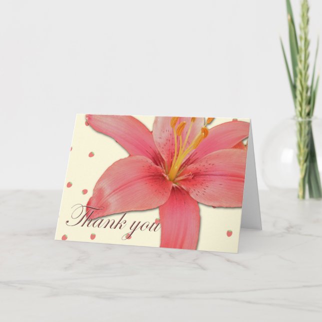 Hybrid Lily Thank You Card (Front)