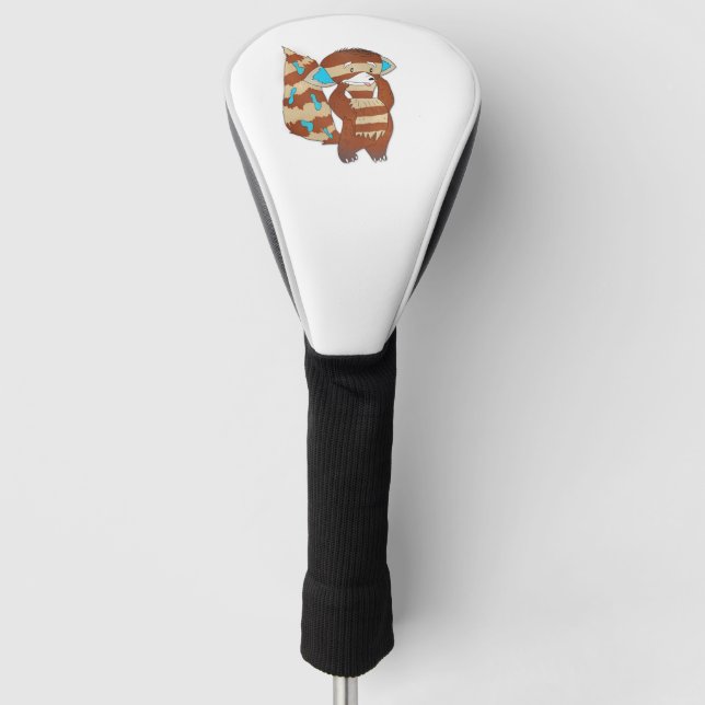 hybrid Raccoon and red panda Golf Head Cover (Front)