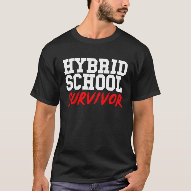 Hybrid School Survivor Virtual Graduate 2021 T-Shirt (Front)