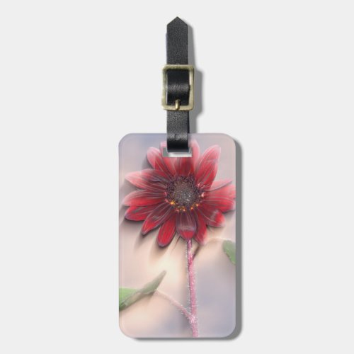 Hybrid sunflower blowing in the wind luggage tag