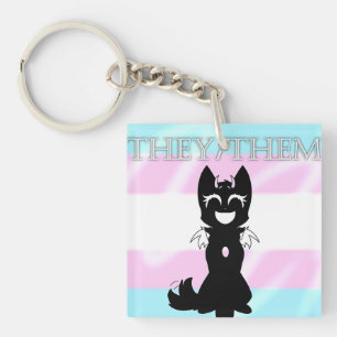 Hybrid Trans Keychain (They/Them)