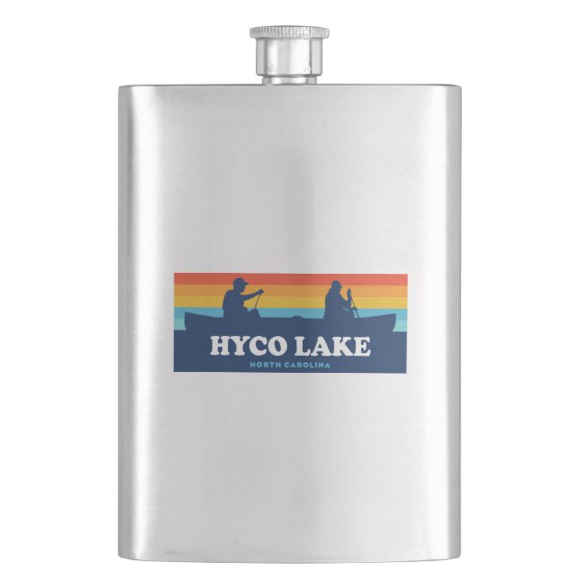 Hyco Lake North Carolina Canoe Flask (Front)