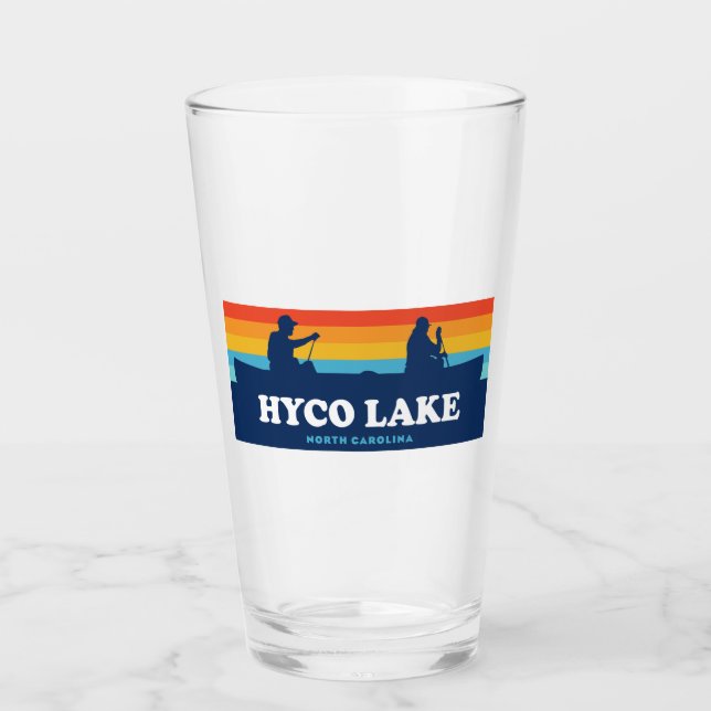 Hyco Lake North Carolina Canoe Glass (Front)