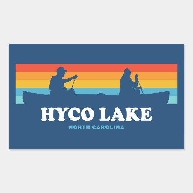 Hyco Lake North Carolina Canoe Rectangular Sticker (Front)