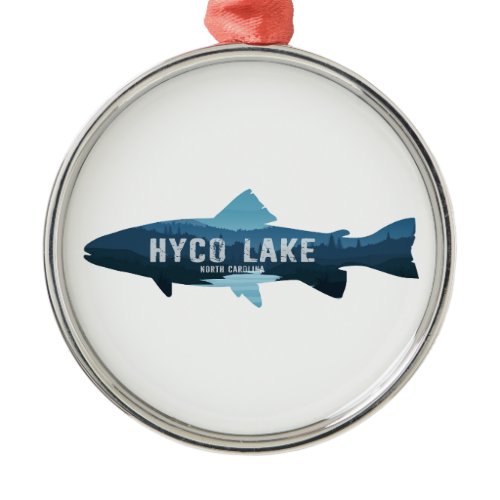 Hyco Lake North Carolina Fish Metal Ornament