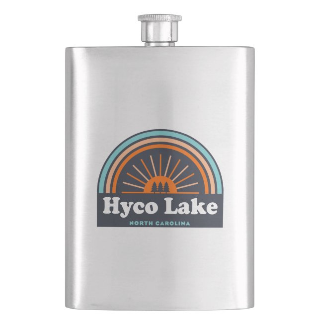 Hyco Lake North Carolina Rainbow Flask (Front)