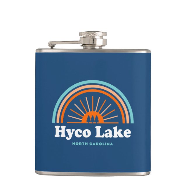 Hyco Lake North Carolina Rainbow Flask (Front)