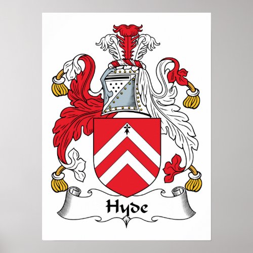 Hyde Family Crest Poster