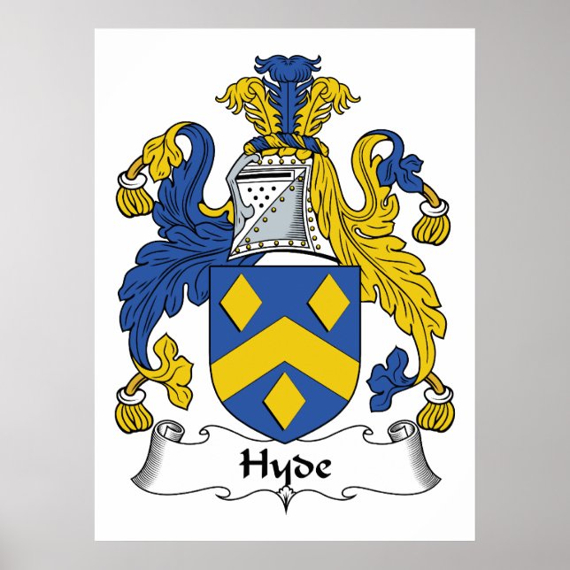 Hyde Family Crest Poster (Front)